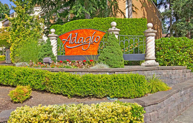 Adagio - monument sign Apartments in Bellevue, WA