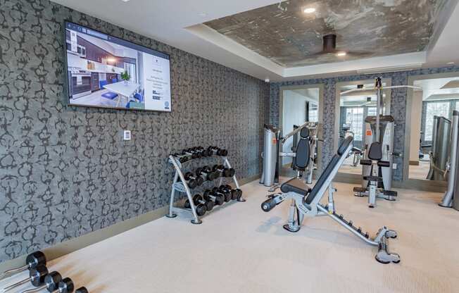 fitness center at Bayswater Apartments, Burlingame, CA