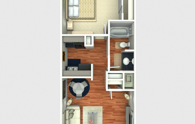 1 bed, 1 bath, 544 sqft, $809