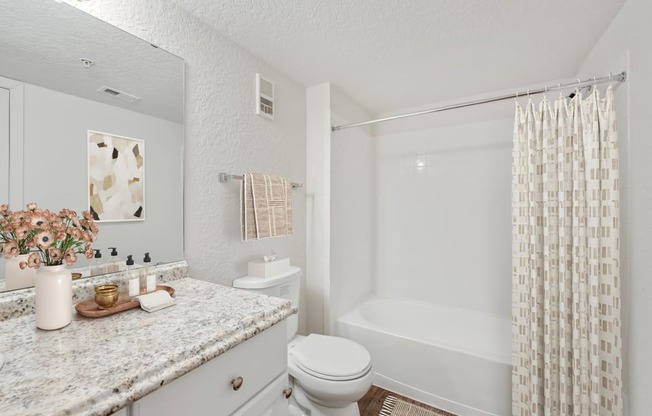 our apartments offer a bathroom with a bathtub