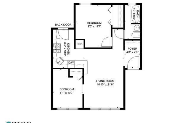 2 beds, 1 bath, 569 sqft, $2,250, Unit 6112-2E