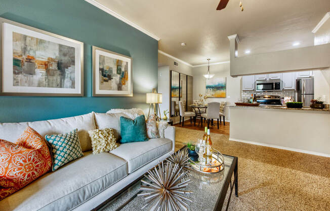 Living Room With Kitchen at Stonebridge Ranch Apartments, Chandler, Arizona