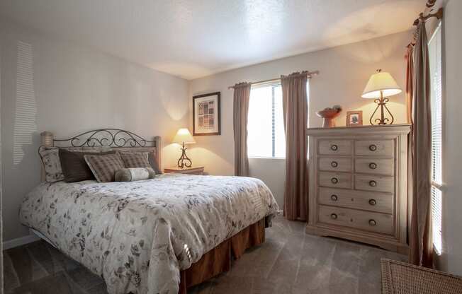 Bedroom at Tierra Pointe Apartments in Albuquerque NM October 2020