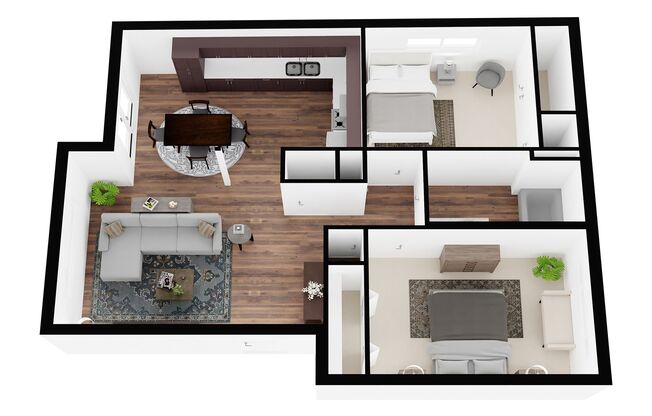 2 beds, 1 bath, 907 sqft, $1,545, Unit 068