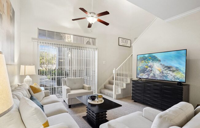 a living at La Ventura Apartments, Plano, Texas