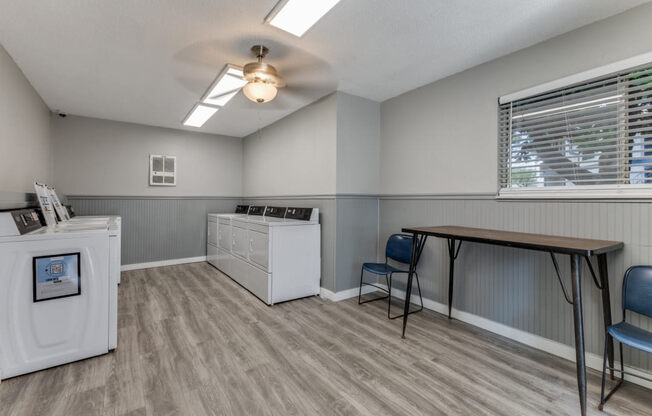 our apartments have a laundry room with a washer and dryer