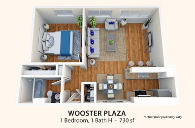 1 bed, 1 bath, 730 sqft, $2,295