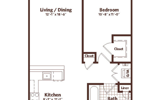 1 bed, 1 bath, 756 sqft, $2,694