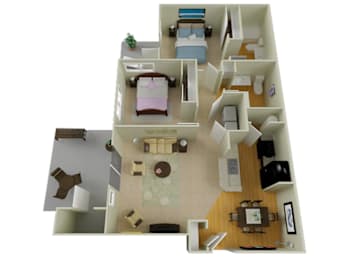 2 beds, 2 baths, 1,145 sqft, $1,774