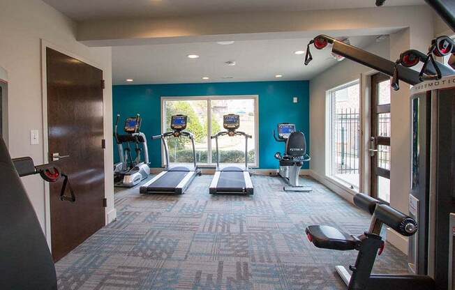 Health and Fitness Center Fully Equipped with Cardio and Strength Training Equipment at Artesian East Village, Atlanta, GA 30316