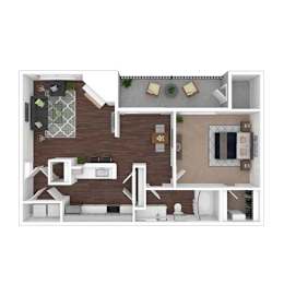 1 bed, 1 bath, 704 sqft, $1,049