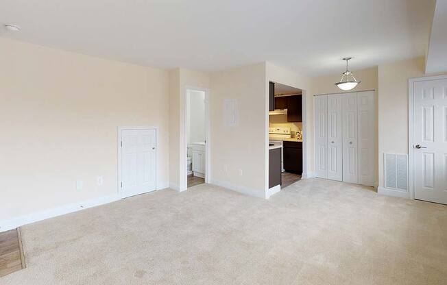 Large room with opportunity for modern furniture placement at Gainsborough Court Apartments, Virginia, 22030