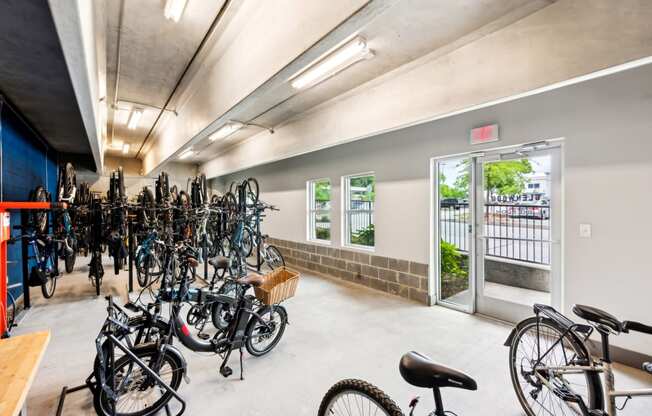 Bike Room at Glenwood at Gant Park Apartments in Atlanta, Georgia