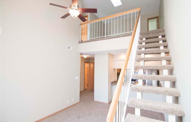 Interiors-Skyline View Apartments Living Room and Loft in Lincoln NE