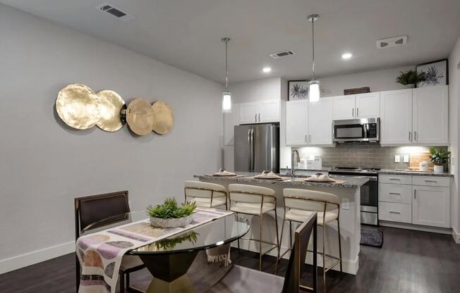 Granite Counter Island with Breakfast Bar