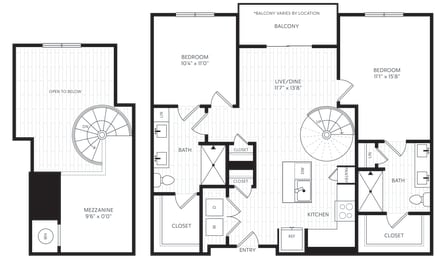 2 beds, 2 baths, 1,187 sqft, $2,229