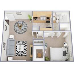 1 bed, 1 bath, 600 sqft, $859