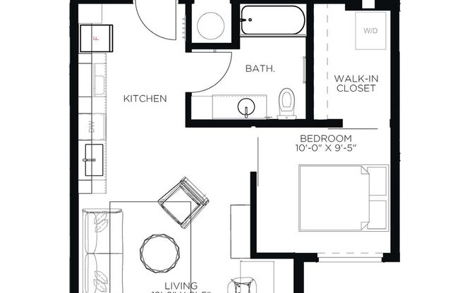 1 bed, 1 bath, 520 sqft, $1,350, Unit 3218