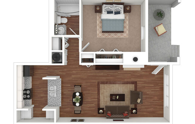 1 bed, 1 bath, 822 sqft, $1,225