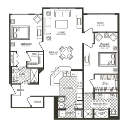 2 beds, 2 baths, 1,398 sqft, $3,052