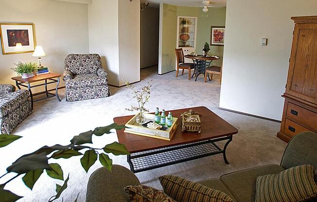 Living Room at Norhardt Apartments in Brookfield, WI