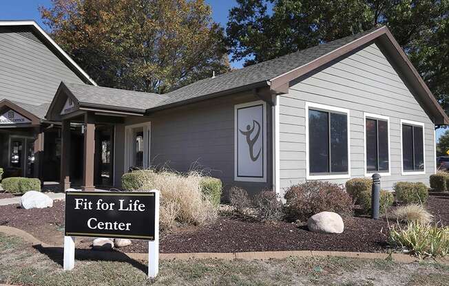 exterior of fitness facility at berkshire apartments and townhomes