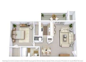 1 bed, 1 bath, 766 sqft, $985