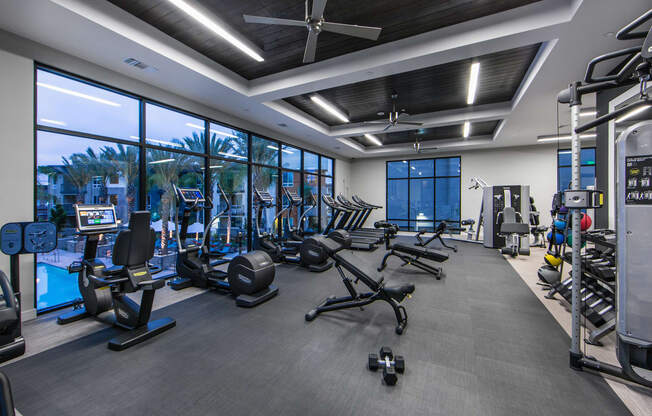 modern fitness center at Pulse Millenia