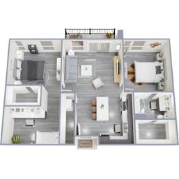 2 beds, 2 baths, 1,050 sqft, $2,035