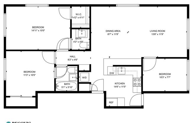 3 beds, 1.5 baths, 881 sqft, $2,600, Unit 1303-4W