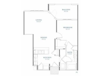 1 bed, 1 bath, 757 sqft, $1,808