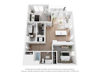 2 beds, 2 baths, 1,081 sqft, $2,324