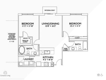 2 beds, 2 baths, 1,026 sqft, $1,848