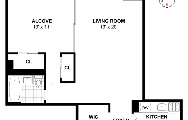 1 bed, 1 bath, 650 sqft, $4,350, Unit 5Y