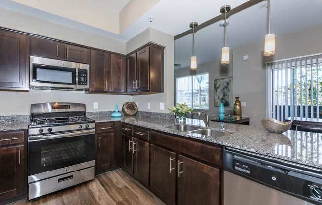 Wooden cabinets at Level 25 at Durango by Picerne, Nevada