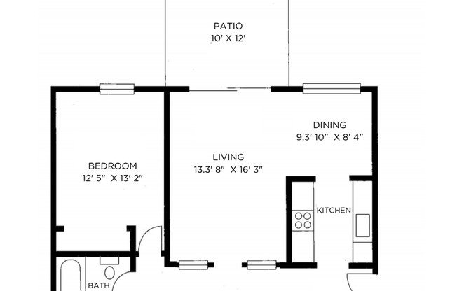 1 bed, 1 bath, 735 sqft, $1,699, Unit 3201-1