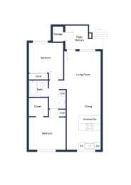 2 beds, 1 bath, 828 sqft, $1,219