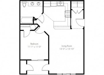 1 bed, 1 bath, 740 sqft, $1,500