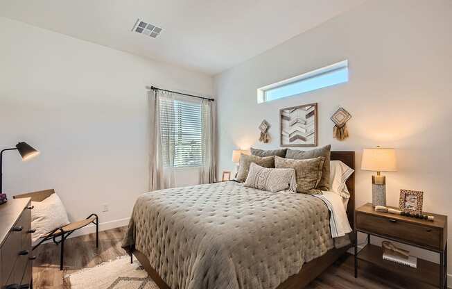 Comfortable Bedroom With Large Window at Hampton Meridian, Apache Junction, AZ, Arizona, 85120
