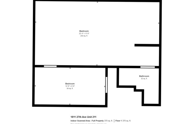 1 bed, 1 bath, 370 sqft, $1,495, Unit 211