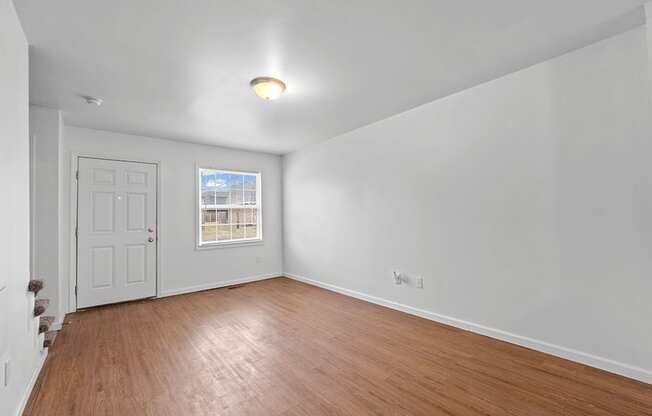 townhome with wood floors