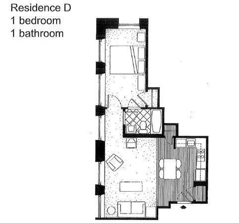 1 bed, 1 bath, 538 sqft, $2,935, Unit 6D