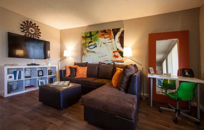 Living Room at Zona Verde Apartments in Tucson Arizona