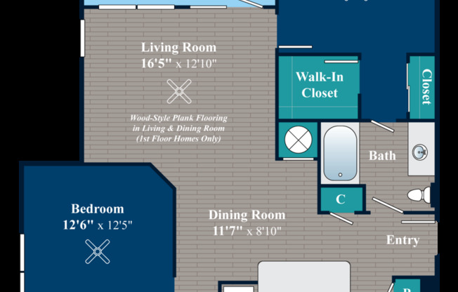 2 beds, 2 baths, 1,139 sqft, $1,652