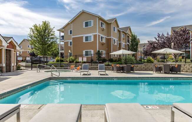 our apartments have a large pool for residents to enjoy  at Quail Springs, West Richland. Apartments with a pool