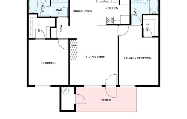 2 beds, 2 baths, $1,395, Unit #1043