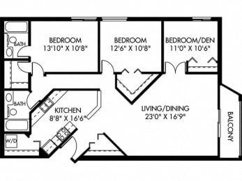 3 beds, 2 baths, 1,316 sqft, $2,295