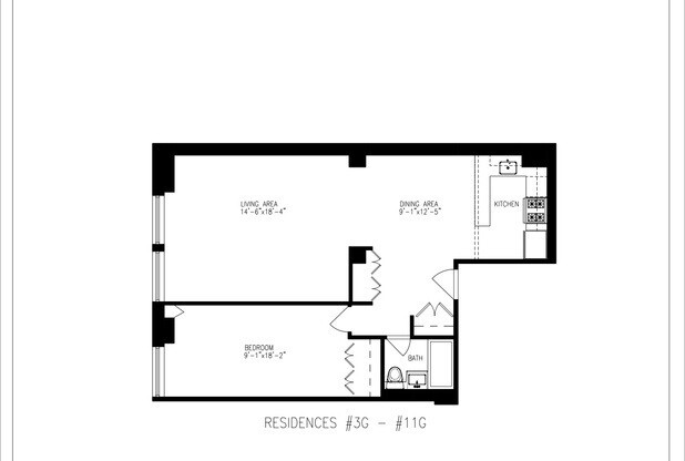 1 bed, 1 bath, $6,200, Unit 9G