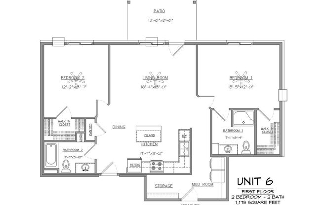 2 beds, 2 baths, 1,173 sqft, $1,719