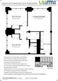 2 beds, 2 baths, 1,191 sqft, $2,600